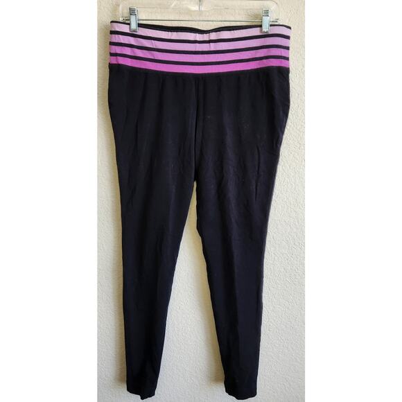 Livi Active Black Purple Ombre Waistband Cropped Leggings 14 16 Lightweight Soft - Picture 1 of 4